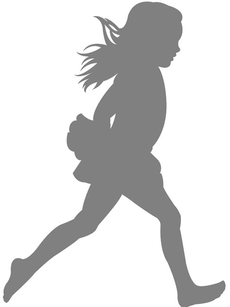 Running Girl Silhouette Free Vector Silhouettes