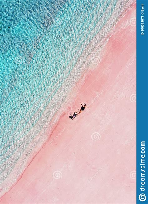 Pink Beach Stock Image Image Of Komodo Drone Indonesia 200521071