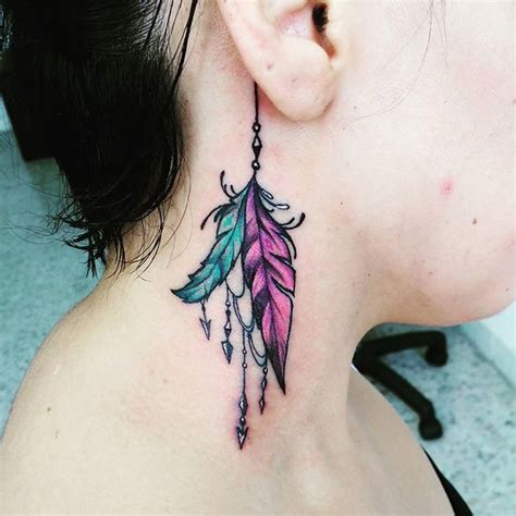 Feather Cover Up Tattoo Behind Ear Best Tattoo Ideas Gallery