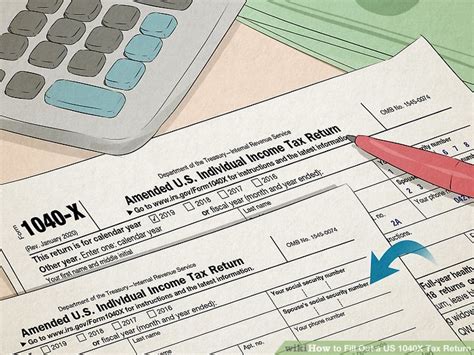 How To Fill Out A Us 1040x Tax Return 12 Steps With Pictures