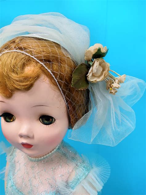Vintage 50 S Madame Alexander Cissy Doll 20 In Blue Bridesmaid Gown Ebay