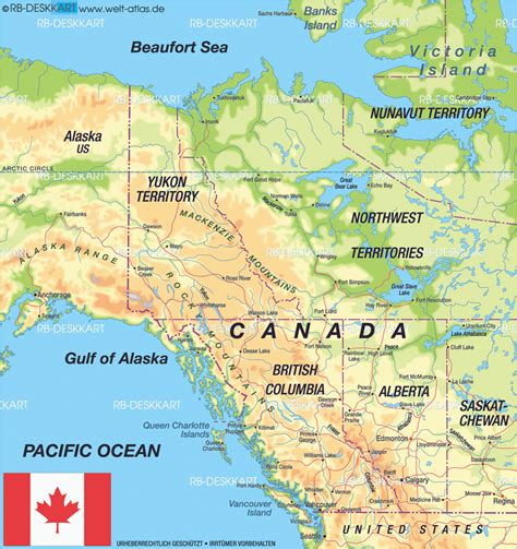 Map Of Canada West Coast