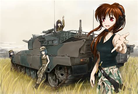 Anime Girls Army Girl Tank Anime Girls Hoi4 Girls Und Panzer