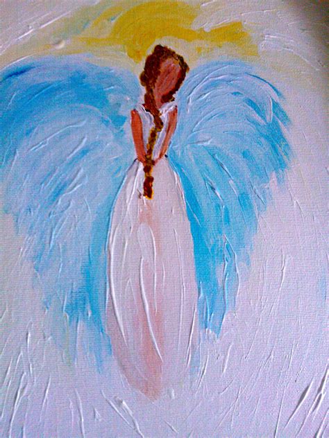 Angel Painting In Acrylic Paint By Michelle Clout Angel Painting