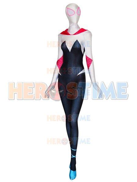 Spider Gwen Stacy Costume High Quality Spider Man Into The Spider Verse