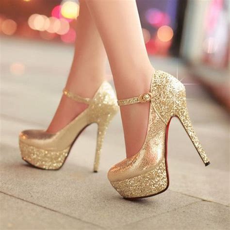 Cute Gold Heels Heels Pinterest Heels Golden Shoes And Gold Heels