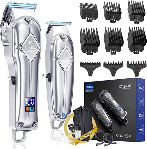 Limural Hair Clippers For Men Cordless Close Cutting T Blade Trimmer