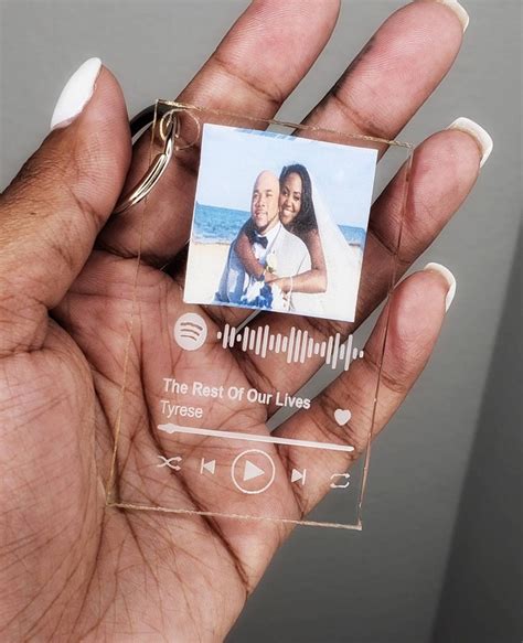 Engraved Custom Acrylic Song Keychain W Scannable Spotify Etsy