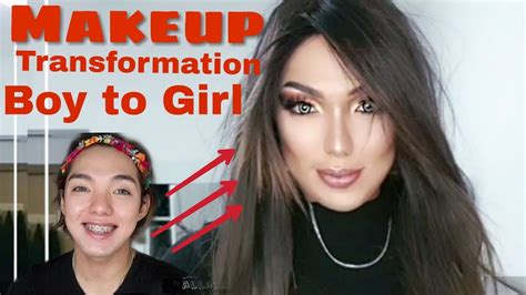 Boy To Girl 3 Makeup Transformation Youtube