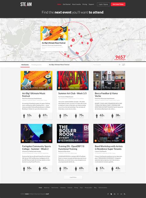 Events Listing Website | Design | UI | UX | Pinterest | List website