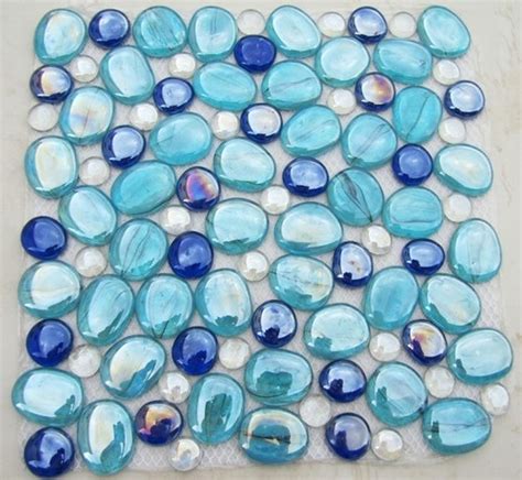 Blue Pebble Glass Mosaic For Swimming Pool Spa At Best Price In Foshan
