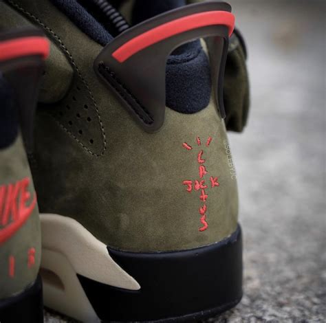 Not only did jordan brand release a new cactus jack apparel collection alongside the travis scott x air jordan 6, but there's also this made to match with the medium olive aj 6 retro colorway are sporty jordan x jack apparel pieces like tees, hoodies, sweatpants, shorts and hat which all combine. Travis Scott Air Jordan 6 Medium Olive Cactus Jack CN1084 ...