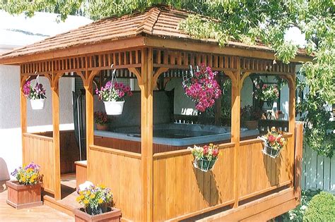 All gazebos can be shipped to you at home. Square Gazebos for sale - 10x10 (With images) | Hot tub ...