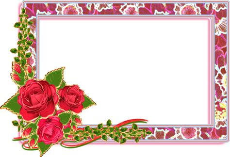 Marcos de flores naturales para descargar PNG fotomontaje (3 png image