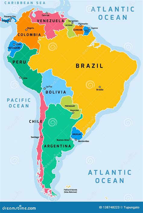 Political Map Of South America Get Latest Map Update