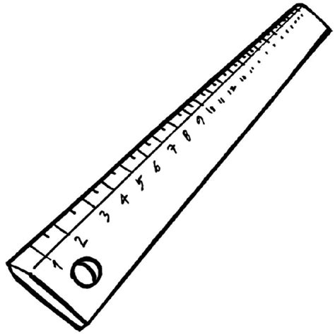 Dibujo de una regla para imprimir y pintar