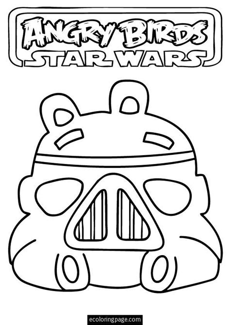 Angry Birds Star Wars Storm Trooper Pig Printable Coloring Page