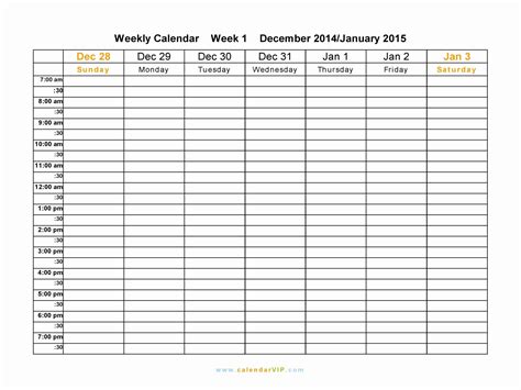 Printable Daily Schedule Template Inspirational Free Printable Weekly
