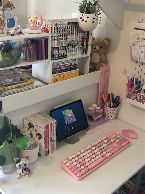 Y2k Bedroom Indie Plants Room Aesthetic Desk Keyboard Anime Kpop Manga