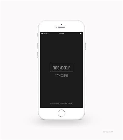 White Iphone 6 Psd Mockup Template Free Psdvectoricons