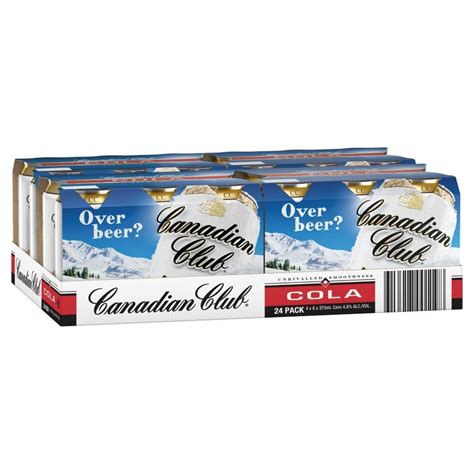 canadian club and cola 4 8 can 375ml 24 pack
