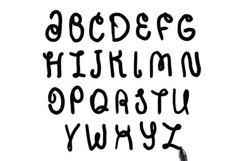 Hand Drawn Alphabet Illustrator Graphics Creative Market