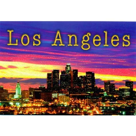 With our next day delivery business card & postcard service, get them on your doorstep the very next day! Los Angeles City Skyline Postcard, 4"L x 6"W