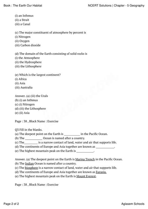 Class Geography Chapter Archives Ncert Solutions