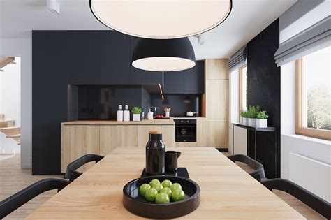 Here's some inspiration to get the look right. Black, White & Wood Kitchens: Ideas & Inspiration