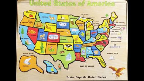 Map of usa, satellite view. Fun Solving the United States Map Wood Puzzle | Melissa ...