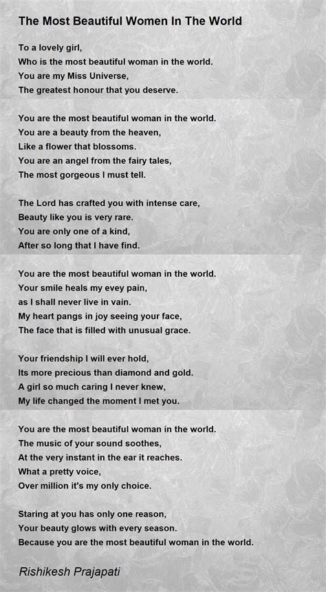 the most beautiful women in the world the most beautiful women in the world poem by rishikesh