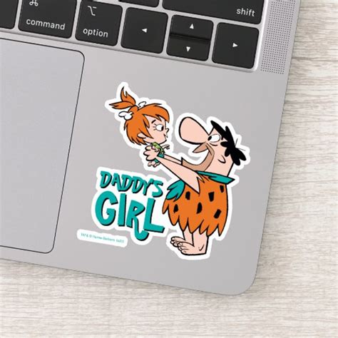 The Flintstones Fred And Pebbles Daddys Girl Sticker
