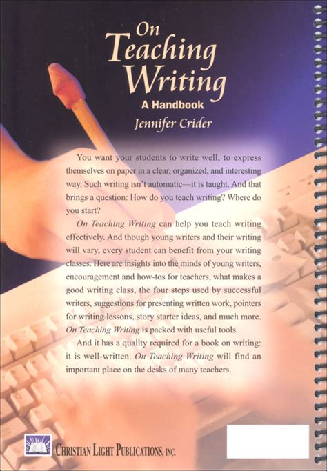 On Teaching Writing Handbook Christian Light 9780878135905
