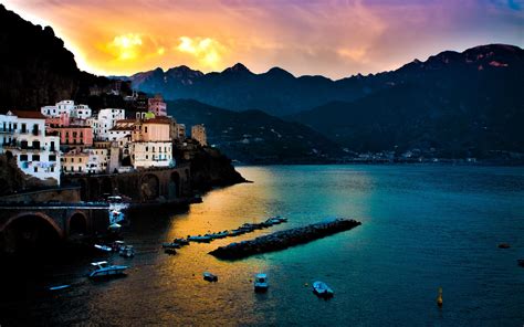 Italian Village Sunset Wallpapers Wallpaper Cave