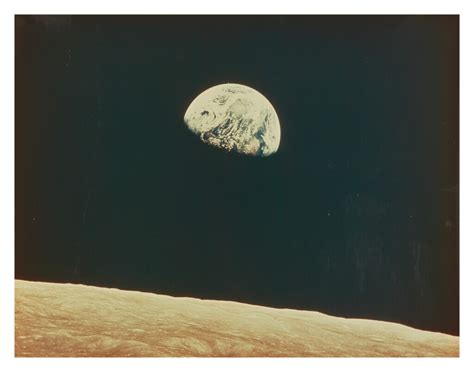 Apollo 8 Earthrise As Photographed From The Apollo 8 Cm Vintage