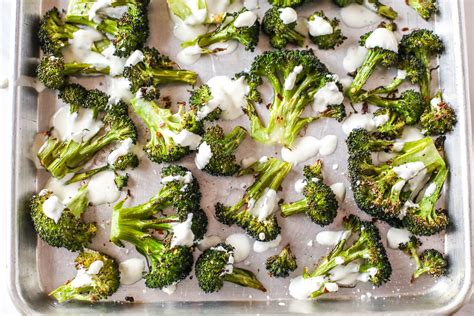Spicy Roasted Broccoli With Lemony Goat Cheese Drizzle Never Not Hungry