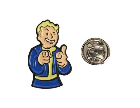 Fallout 4 Vault Boy Thumbs Up Enamel Finish Metal Pin Licensed Bethesda