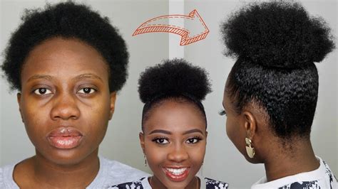 Natural Hair Shrinks Best Way To High Puff On Short 4c Natural Hair Tutorial No Extensions