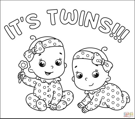 It S A Twins Girls Coloring Page Free Printable Coloring Pages The