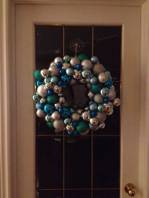 Christmas Ball Wreath So Much Fun And Easy Whipped It Up For Under