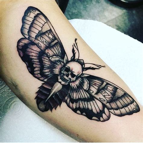 Moth tattoos are known for their symbolism. 10 Captivating Death Moth Tattoos | Tattoodo