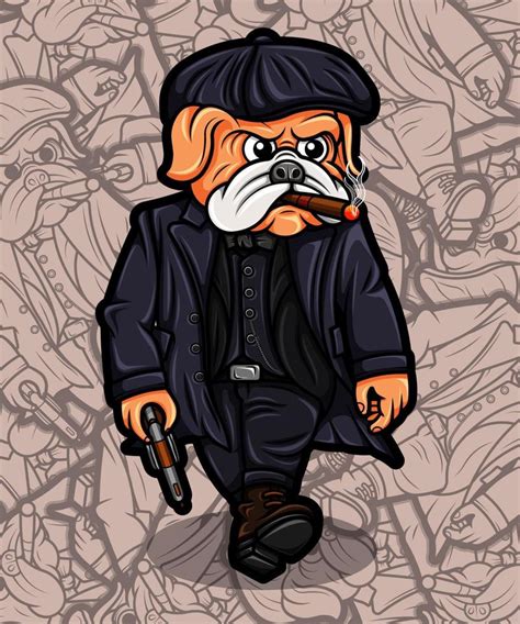 Gangster Dog Vector Art Icons And Graphics For Free Download