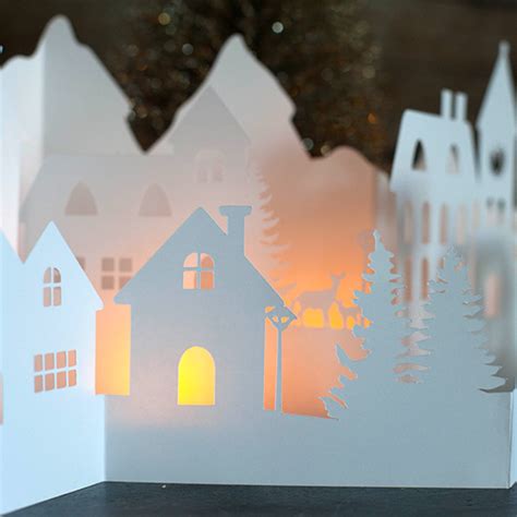 Paper Cut Winter Village For Your Holiday Decorations