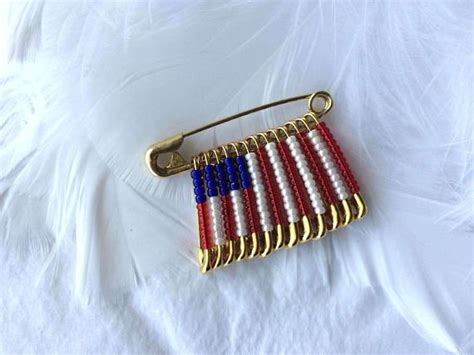 American Flag Safety Pin Craft Photos Cantik