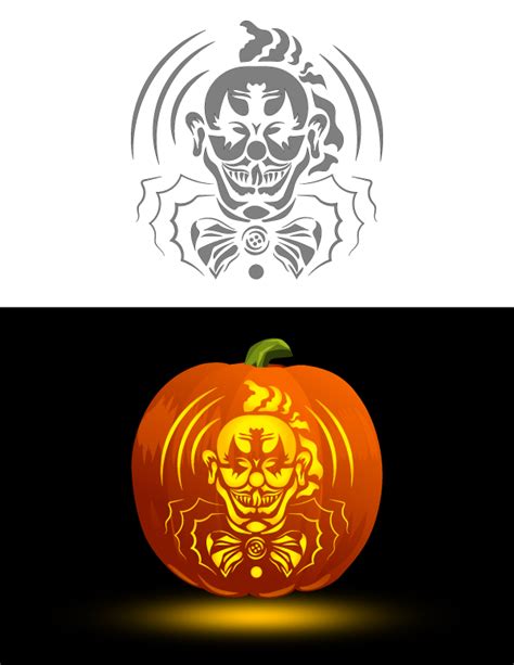 Clown Pumpkin Carving Templates