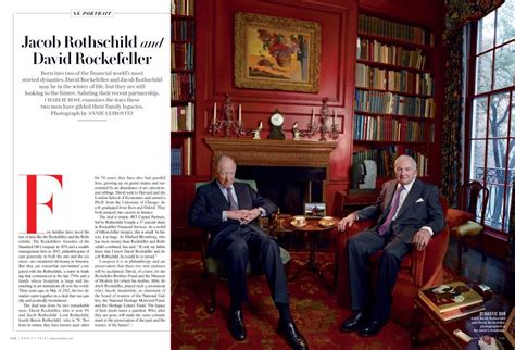 Jacob Rothschild And David Rockefeller Vanity Fair April 2015