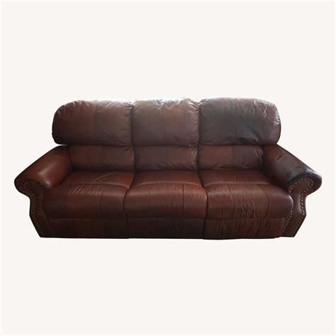 Vintage Brown Leather Sofa Aptdeco