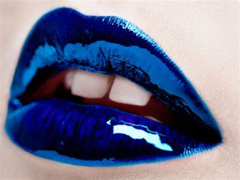 This Is Really Cool Blue Lips Blue Lipstick Lipstick Designs