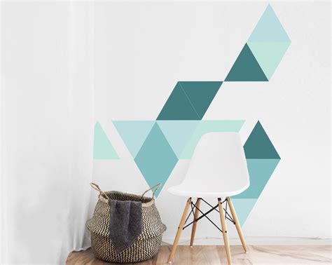 Removable Wall Decal Triangles Create Your Own Geometric Etsy