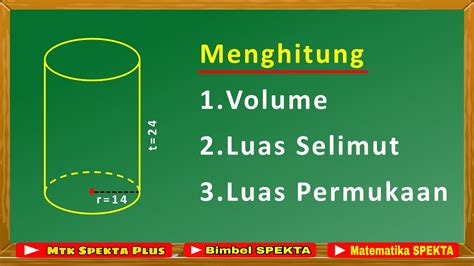 Tabung Menghitung Volume Luas Selimut Dan Luas Permukaan Youtube